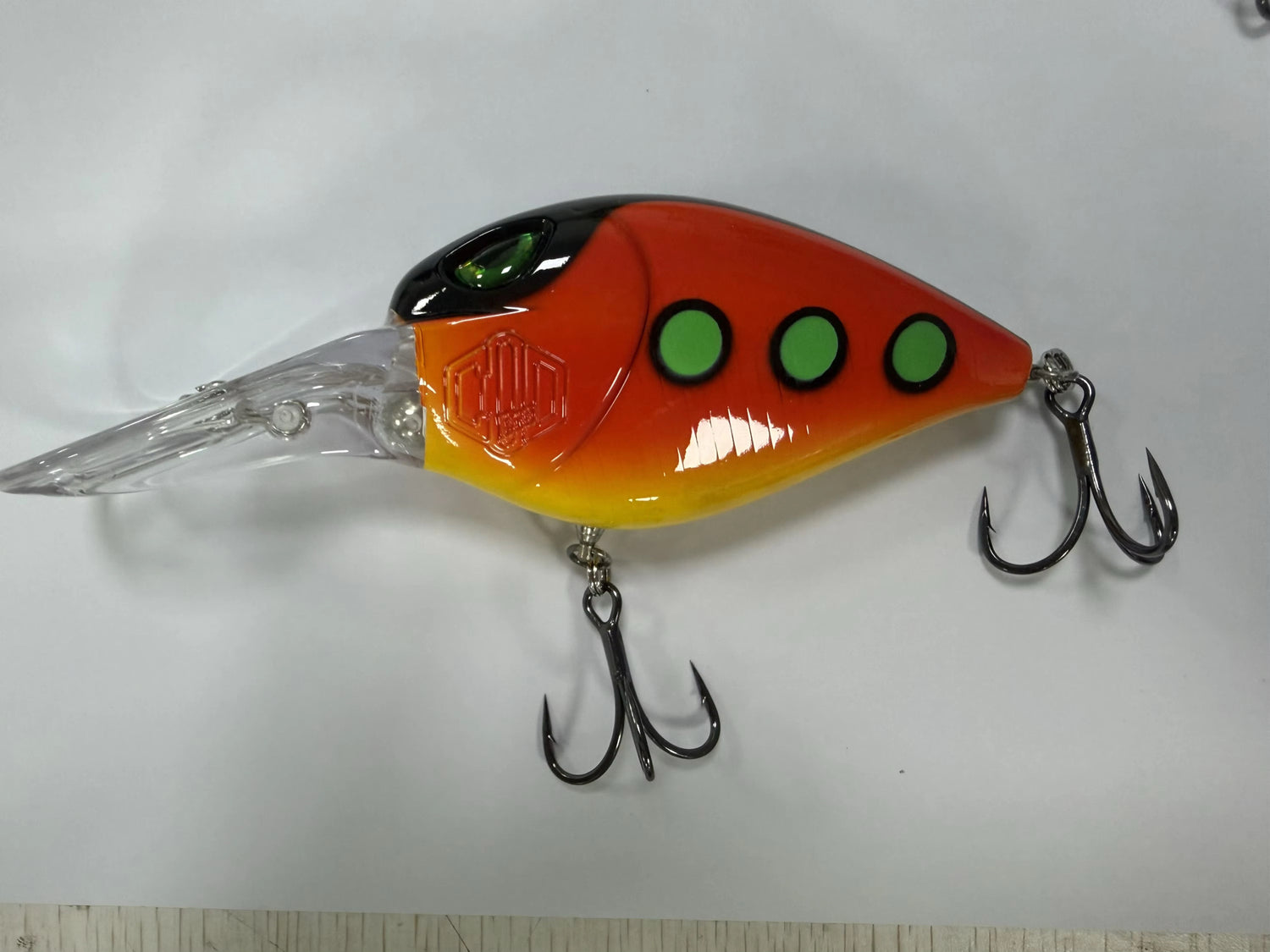 Bradbury’s 100MM Pumpkin Dots , Diving fishing lures. Available mid July