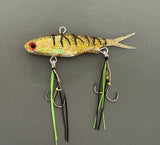 Shammy Vibes 95mm fishing soft vibes Golden Tiger