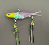 Shammy Vibes 95mm fishing soft vibes Purple Party