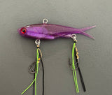 Shammy Vibes 95mm fishing soft vibes Purple Redeye