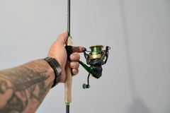 Fishing rod and reel call candle graphite rod